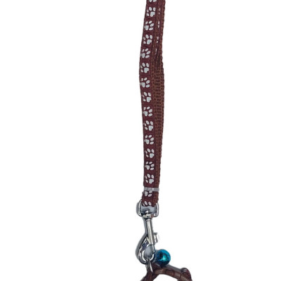 Dây dắt kèm vòng cổ có chuông cho Chó Mèo Dưới 5kg Bản rộng 1cm Dài 120cm Zichen In hình bất kỳ Chất liệu dù cao cấp