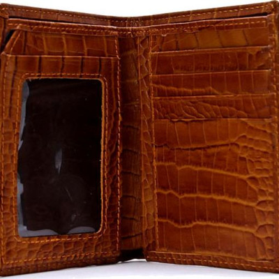 Ví nam da bò vân cá sấu Huy Hoàng kiểu đứng nhiều màu HT2119-20-21