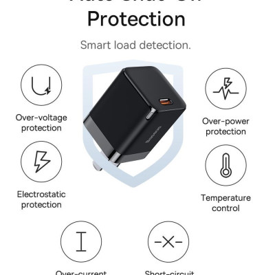 [2022] Củ sạc siêu nhanh USB C 30W Baseus GaN3 Fast Charger cho iPhone 13,12 Pro Max QC4.0 cho điện thoại Samsung Xiaomi - Hàng chính hãng