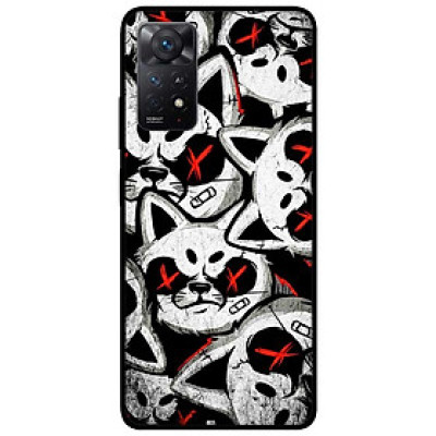 Ốp lưng dành cho Xiaomi Redmi Note 11 Pro 5G - Mèo Trắng Đỏ Dữ