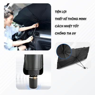Dù Che Nắng Kính Lái Gấp Gọn Đa Dụng | Dù Che Nắng Kính Lái Tiện Lợi, Giúp Bao Vệ Nội Thất Xe Ô Tô Khỏi Nhiệt Độ Cao Khi Đỗ Xe Ngoài Trời Nắng