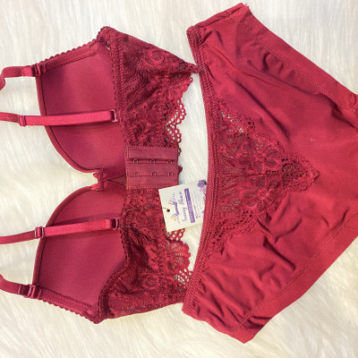 [Nhiều Mẫu] Bộ Đồ Lót Nữ Có Gọng Mút Vừa 5 Móc Cúp Ngang - Cúp Ngang 3/4