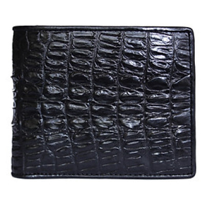 Ví Nam Da Cá Sấu Huy Hoàng HT2219 (12.5 x 10 cm) - Đen