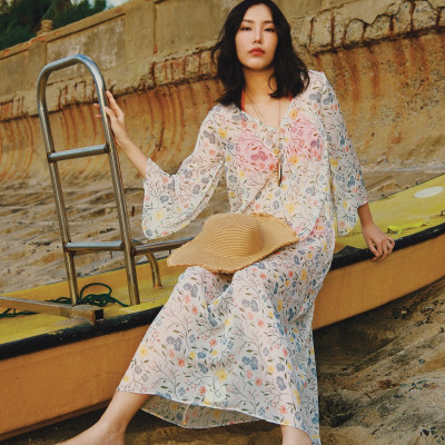 Áo Choàng Đi Biển Soleil DRE229 thời trang thiết kế Hity