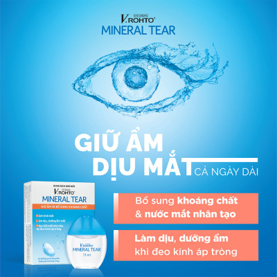 Combo 2 Nước nhỏ mắt giữ ẩm & bổ sung khoáng chất V.Rohto Mineral Tear 13ml