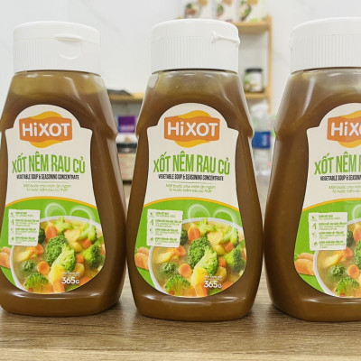 Xốt Nêm Rau Củ HiXOT Chai 365G, dùng nêm món ăn, chay mặn đều dùng được, clean label, eatclean, healthy food