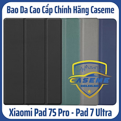 Bao Da Từ Tính Chống Sốc Cho Xiaomi Pad 7S Pro / Pad 7 Ultra – Auto Sleep/Wake, Gập 3 Có Giá Đỡ, Da PU Cao Cấp - Hàng Nhập Khẩu