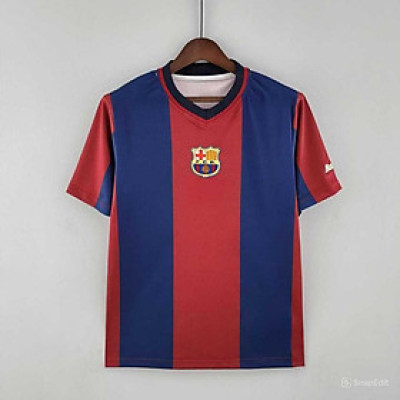 Áo Bóng Đá Retro Barcelona 1998 - Sân Nhà bản cao cấp vải Cotton Polyester