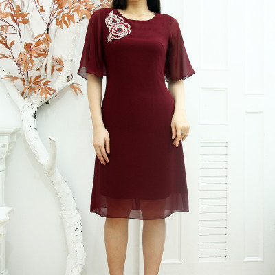 Đầm thiết kế dáng suông TFL803 – Váy đầm trung niên bigsize TIFALU