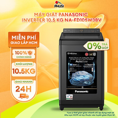 Máy giặt Panasonic Inverter 10.5 kg NA-FD105W3BV - Hàng Chính Hãng - Chỉ Giao HCM