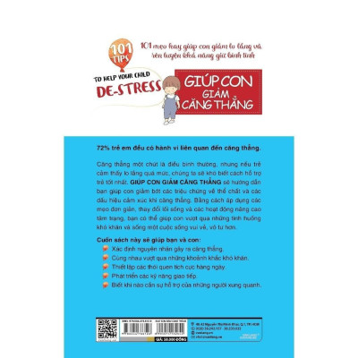 Sách - 101 Tips Giúp Con Giảm Căng Thẳng - Vicky Vrint - VanLangBooks
