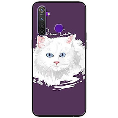Ốp lưng dành cho Realme 6i mẫu Mèo Trắng Tím