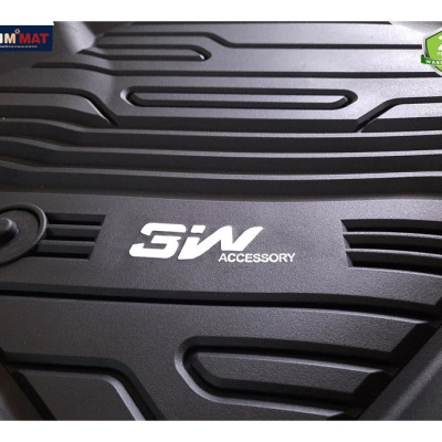 Thảm lót sàn xe ô tô Ford Ranger/ Ford Raptor Nhãn hiệu Macsim 3W chất liệu nhựa TPE đúc khuôn cao cấp - màu đen