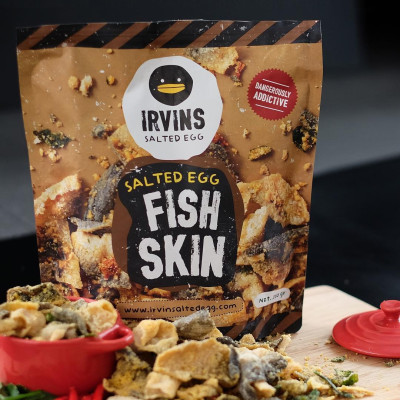 Da cá trứng muối Salted Egg Fish Skin 210g IRVINS