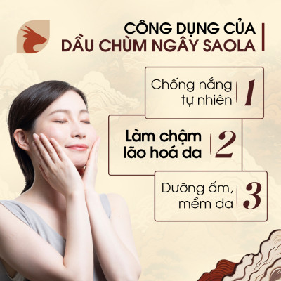 Dầu Hạt Chùm Ngây SAOLA, Nguyên Chất, Chống Lão Hoá, Mờ Thâm Sẹo, Da Sáng Mịn, 10ml và 30ml