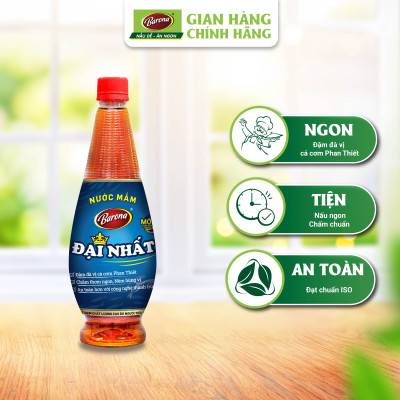 Combo 2 chai Nước Mắm Barona Đại Nhất 12 độ đạm - 200ml + [tặng 1 chai Đại Nhất 200ml]