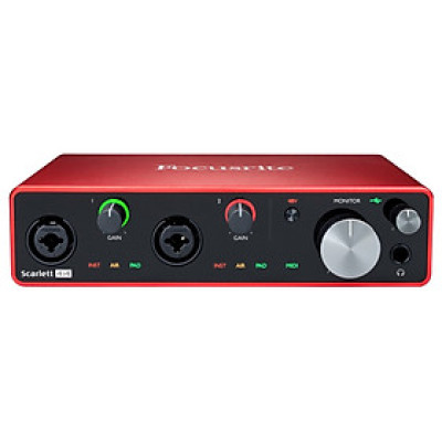 Soundcard thu âm Focusrite Scarlett Solo, 2i2, 4i4 (Gen3) - Hàng Nhập Khẩu