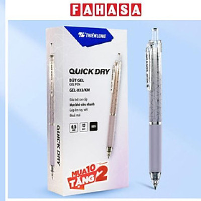Bút Gel Quick Dry 0.5 - Thiên Long GEL-033/KM - Mực Đen