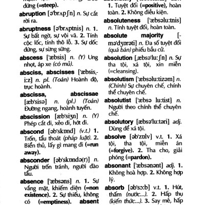 Từ Điển Anh-Việt 75.000 Mục Từ Và Định Nghĩa - Bìa Cứng