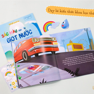 Cuốn Sắc Màu Của Giọt Nước (Chủ đề Thế giới quanh em) - Sách Truyện Cho Bé Khám Phá Khoa Học Và Giúp Con Tự Tin Hơn (Tặng Kèm Sticker - Dành Cho Bé 1-3 4-6 Tuổi)