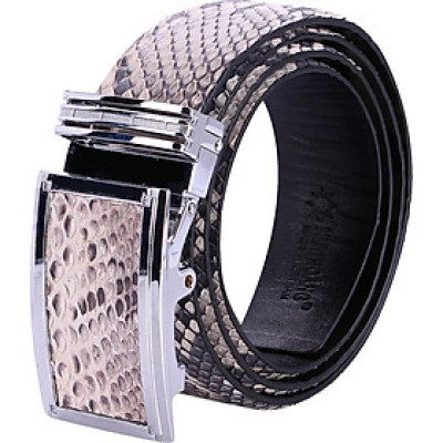 Thắt Lưng Nam Da Trăn Bản Lớn Huy Hoàng HT4315 - Trắng