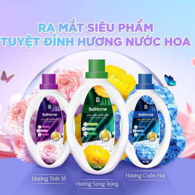Nước Giặt Xả Công Nghệ Sinh Học Bell Home Hương Cuốn Hút 3,2KG