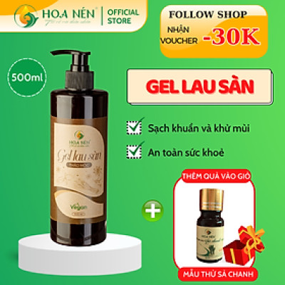 Gel lau sàn thảo mộc 500ml - Hoa Nén - vegan- Đuổi muỗi,  an toàn sức khoẻ