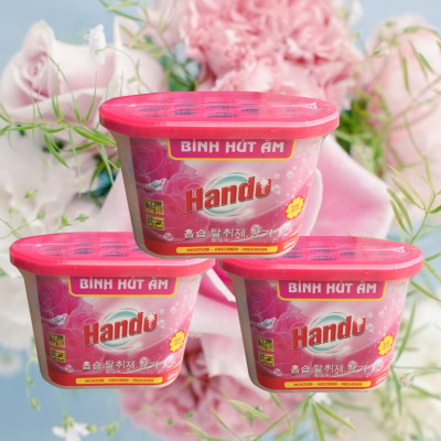 Combo 5 Hộp Hút Ẩm Khử Mùi Nấm Mốc Hương Hồng 450Ml 