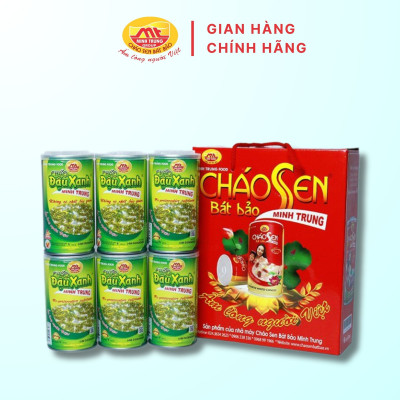 Cháo đậu xanh Minh Trung 365g - Cháo Đậu Xanh 6 (combo 6 lon)