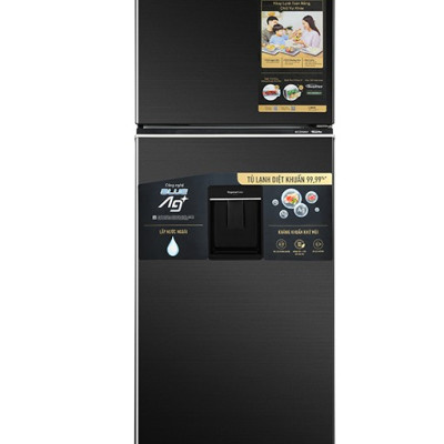 Tủ lạnh Panasonic Diệt Khuẩn 366L NR-TL381GVKV Lấy Nước Ngoài Kháng Khuẩn -  Bộ Cảm biến Econavi - Ngăn Đá Trên - Hàng Chính Hãng