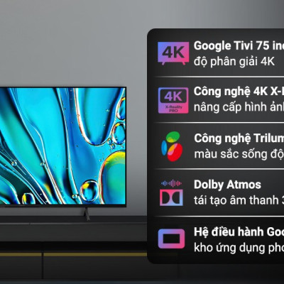 K-75S30 - Google Tivi Sony 4K 75 inch K-75S30 - Hàng Chính Hãng