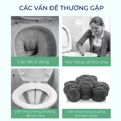 Viên Sạch Bồn Cầu – Viên Thả Bồn Cầu Sạch Khuẩn, Tẩy Sạch Mảng Bám, Khử Mùi Diệt Vi Khuẩn Toilet - HÀNG CHÍNH HÃNG MINIIN