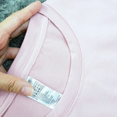 Áo thun nam nữ 80% Cotton Pink08
