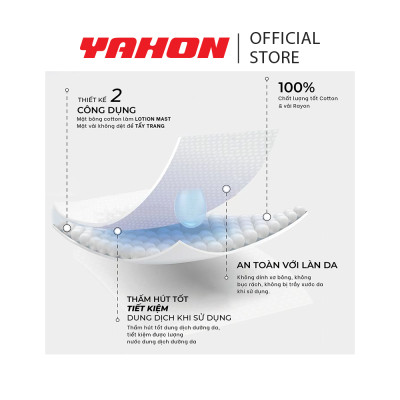 Bông Tẩy Trang POP-PUF 2 Công Dụng Bao Zipper, 90 Miếng/Bao