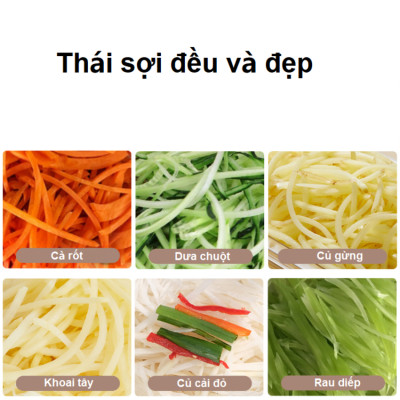 Máy thái rau củ quả đa năng, thái lát, thái sợi, thái hạt lựu. Thương hiệu Mỹ cao cấp Septree GJ807K. Hàng chính hãng