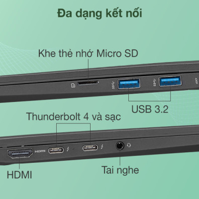 Máy Tính Xách Tay Laptop LG Gram 14Z90P-G.AH75A5 Core i7-1165G7/ RAM 16GB 4266MHz/ M.2(2280) Dual SSD slots - NVME:  512GB/ Intel Iris Xe Graphics / 14.0"(30.2cm) WUXGA (1920*1200) IPS/ / BT 5.1/ Pin 72WHrs/ Obsidian Black/ Win 10/ 999g - Hàng Chính Hãng