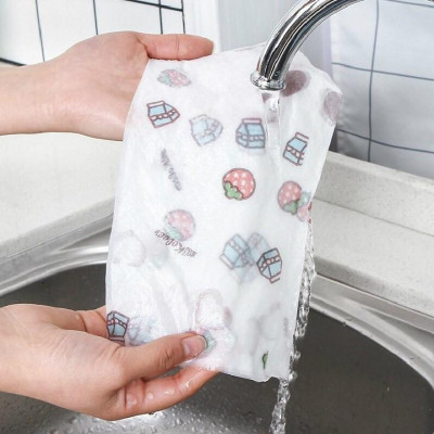 Cuộn Giấy Lau Nhà Bếp Đa Năng  200 Tờ Màu Trắng Siêu Dai - Giấy Mềm Có Thể Giặt Được - Hàng Chính Hãng 