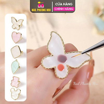 Nhẫn Pha Sơn Vẽ Móng, Nhẫn Pha Màu Nhựa Làm Nail Tiện Lợi, Xoay 360 Độ Điều Chỉnh Linh Hoạt Chuyên Dùng Cho Thợ Làm Nail