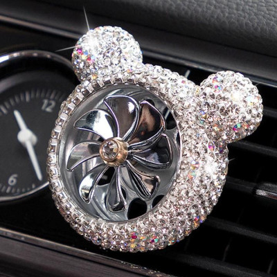 Quạt Sáp Thơm Kẹp Cửa Gió Điều Hòa Đính Đá cho xe hơi