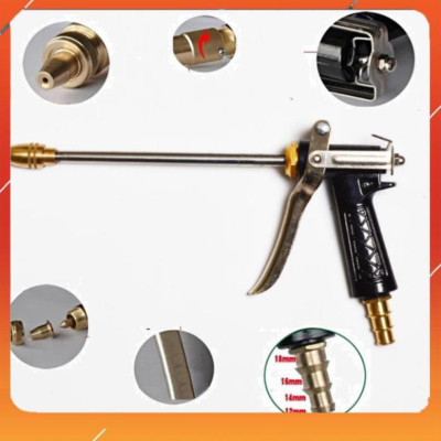 ️Evoucher Bộ dây vòi xịt nước rửa xe, tưới cây , tăng áp 3 lần, loại 3m, 5m 206318Dđầu đồng, cút, nối PE, d.vàng
