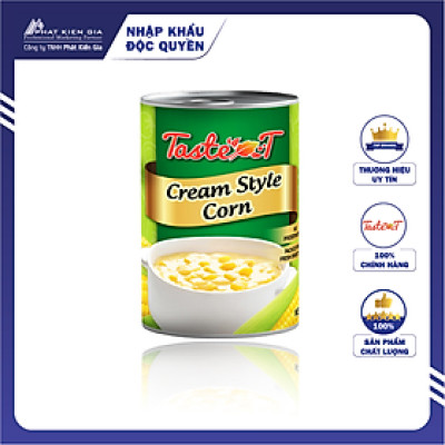 Bắp Kem Đóng Hộp Taste-T 425g - Nhập Khẩu Thái Lan | Taste-T Cream Style Corn 425g