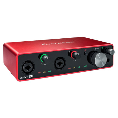 Soundcard thu âm Focusrite Scarlett Solo, 2i2, 4i4 (Gen3) - Hàng Nhập Khẩu