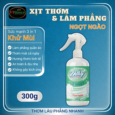 Xịt Thơm & Làm Phẳng Quần Áo Zily Chai 300 g