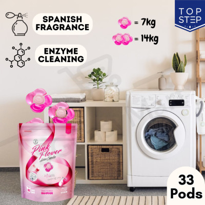 Viên giặt xả Top Step hương Nước hoa tinh tế gói 33 viên (462g)