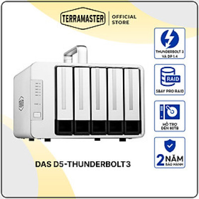 Thiết bị lưu trữ DAS TerraMaster D5 Thunderbolt 3 5-bay Hàng chính hãng
