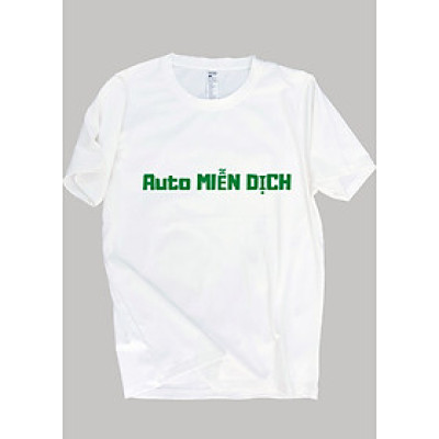 Áo thun nam nữ 80% Cotton White09