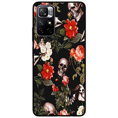 Ốp lưng dành cho Xiaomi Redmi Note 11 5G - Redmi Note 11T - Redmi Note 11S - Hoa Đỏ Trắng