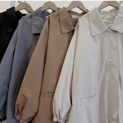 Áo khoác nữ dù mero form rộng cổ bẻ mẫu mới hàng bao chất-A2049