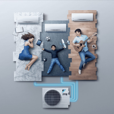 Hệ Thống Máy Lạnh Multi S Daikin MKC70SVMV/CTKC35RVMV+CTKC50RVMV Gas R32 Treo Tường Inverter 1 Chiều Lạnh Hàng Chính Hãng - Chỉ giao tại HCM