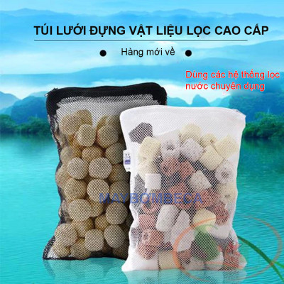 Bộ 8 Túi Đựng Vật Liệu Lọc 37x29cm dùng trong các hệ thống lọc bể cá koi, máy lọc nước hồ cá, bể cá cảnh